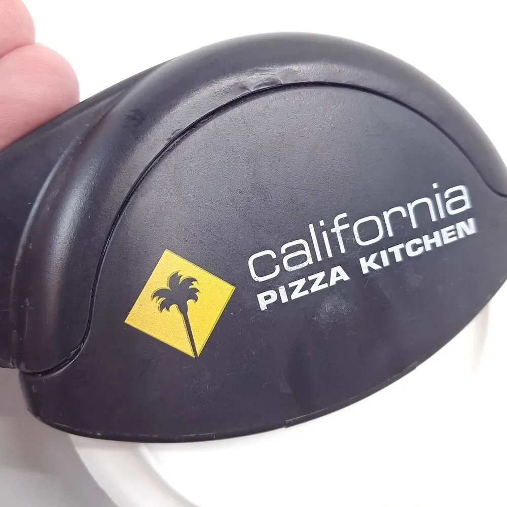California Pizza kitchen wheel cutter slicer plastic promo promotional black
